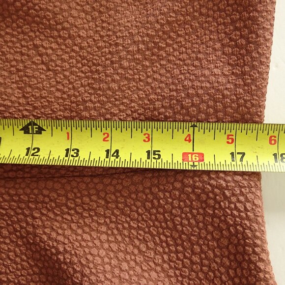 Express Mauve Textured V-Neck Sleeveless Peplum Top Women Size L Zip Closure - Picture 11 of 12